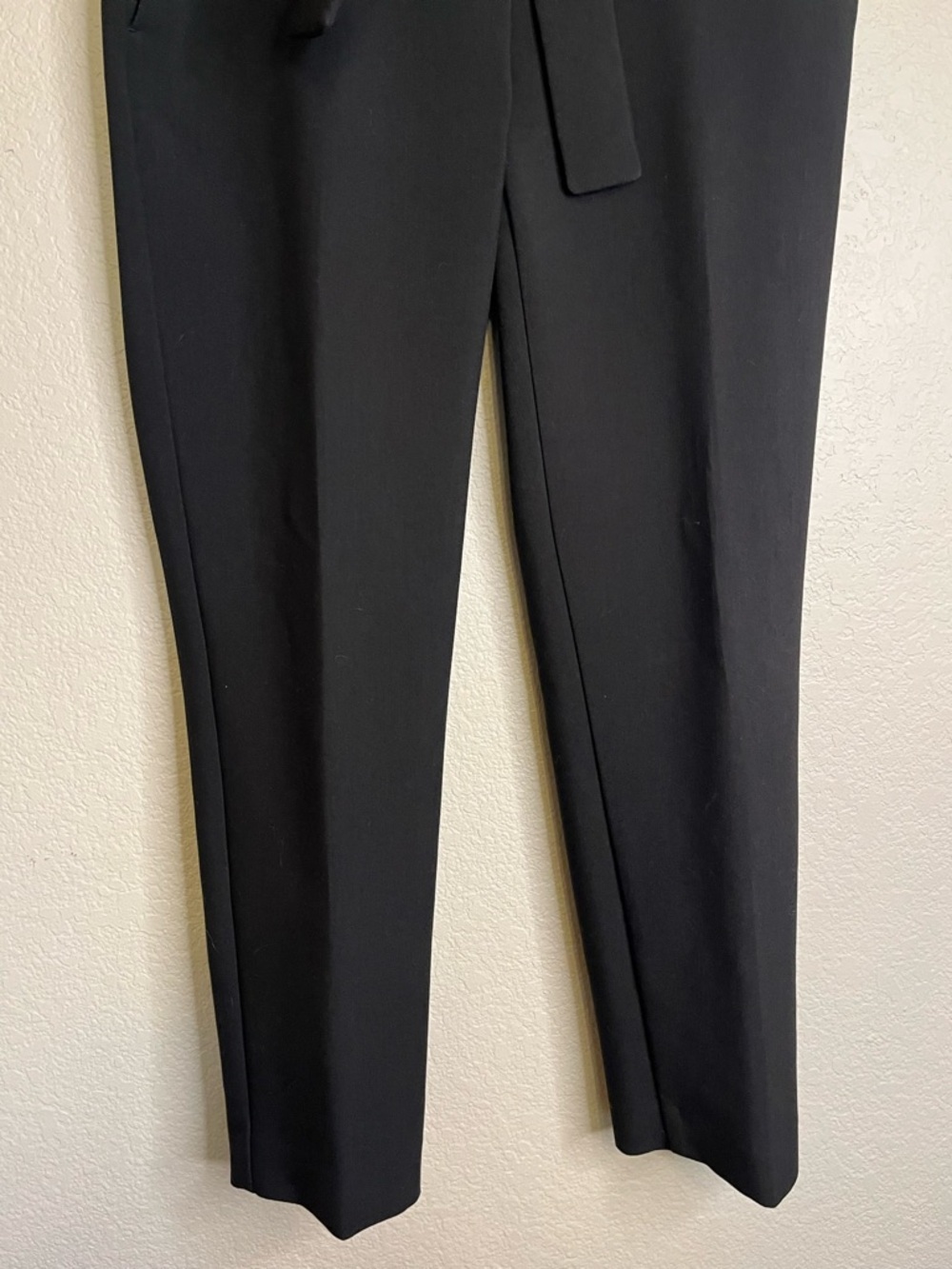 Ann Taylor High-Rise Black Tie-Waist Cropped Pants Women's Size 6 - Picture 5 of 11